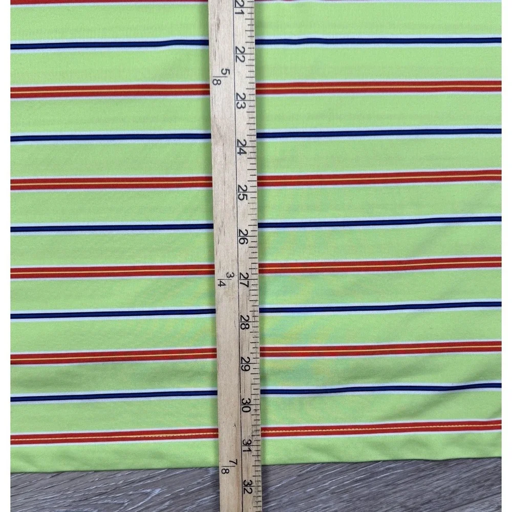 Polo Ralph Lauren Polo Shirt Men's XXL Yellow Green Striped Performance Preppy